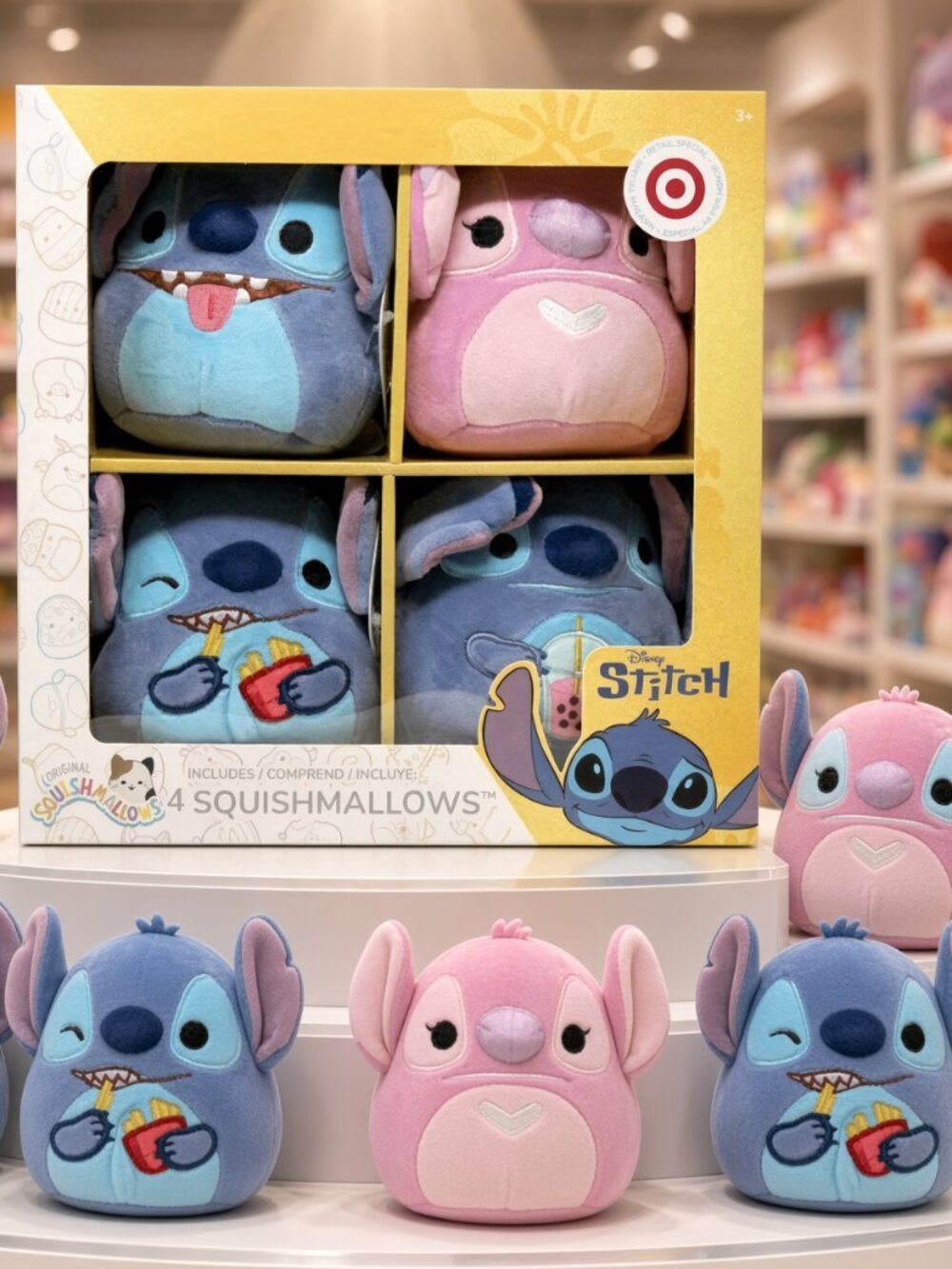 Squishmallows Disney Stitch & Angel Exclusive Plush 4-Pack